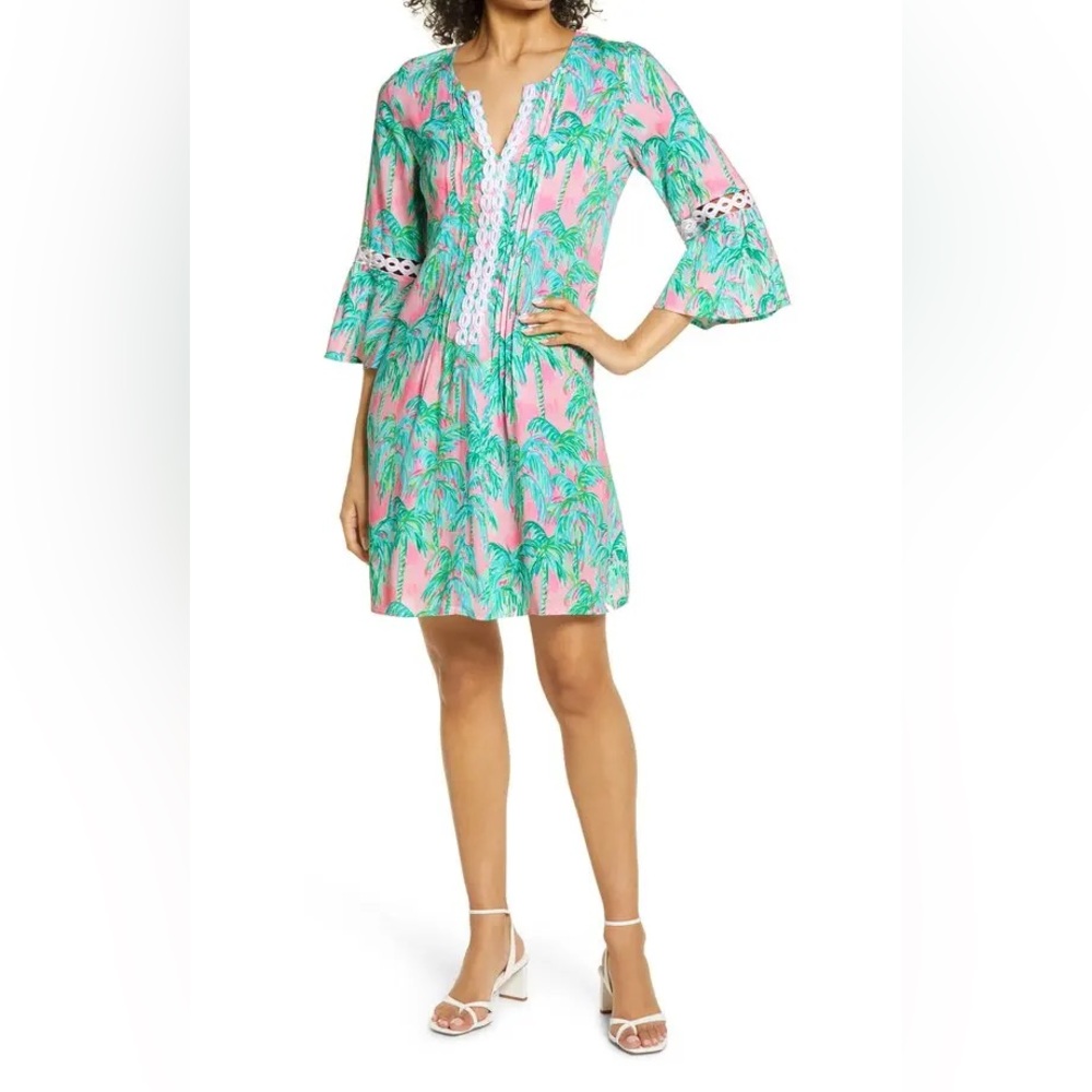 Lilly Pulitzer Hollie Tunic Dress in Pink Blossom Suite Views Size Large